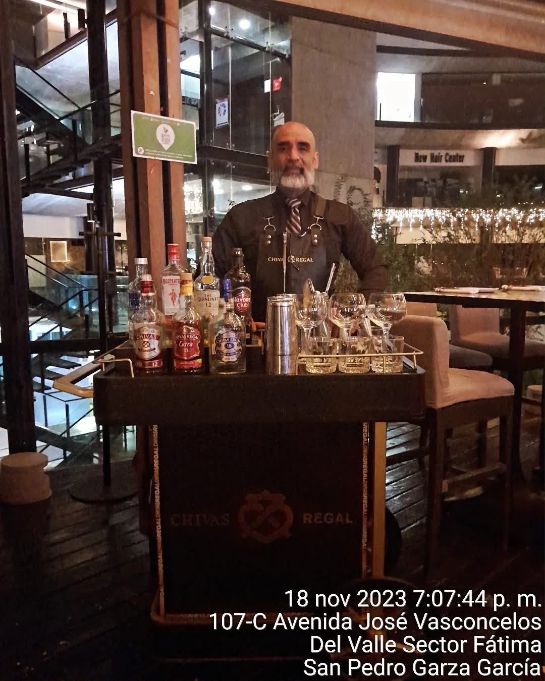 Barra preparada en restaurante