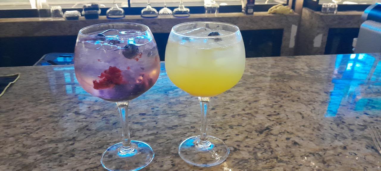 Dos cócteles de Gin & Tonic en copas